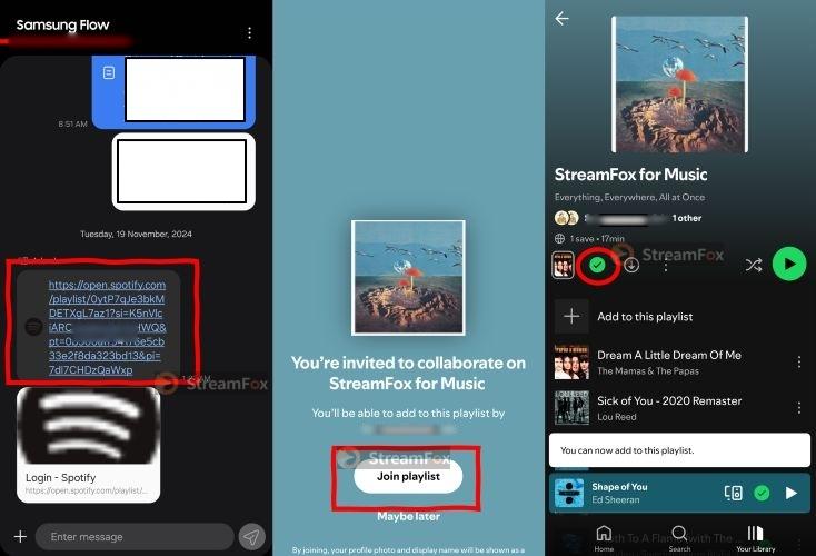 Join Playlist screen | Add Friends on Spotify