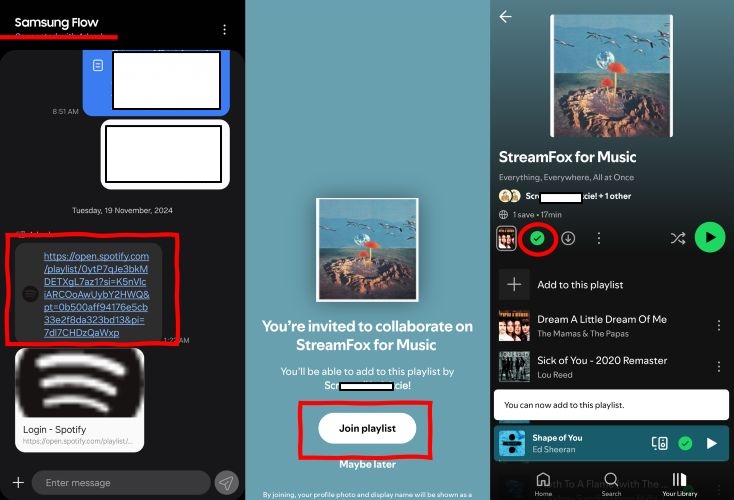 Join Playlist screen | Add Friends on Spotify