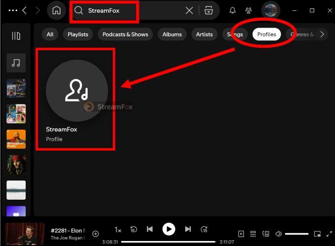 click profile | Add Friends on Spotify
