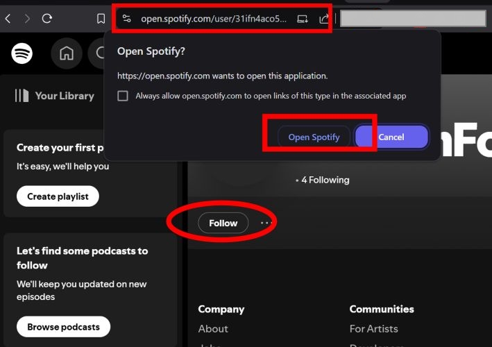 continue in browser | Add Friends on Spotify