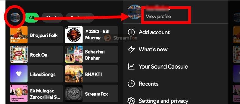 select View profile | Add Friends on Spotify