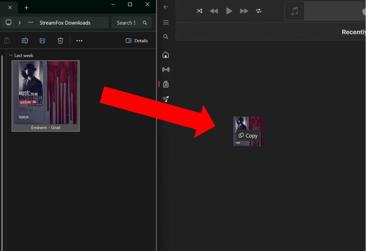 drag and drop | Add Local Files to Apple Music