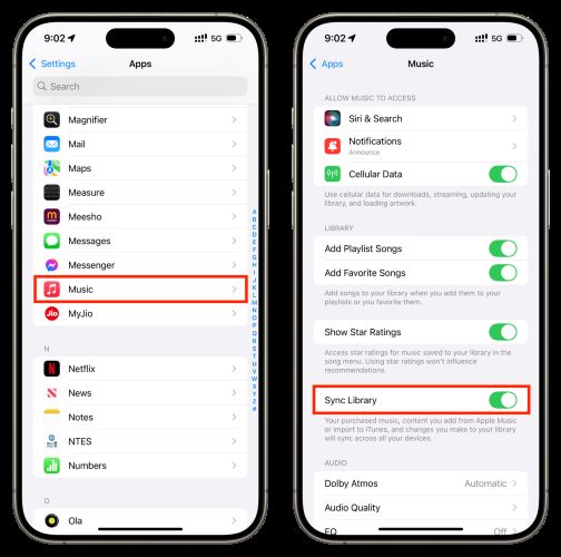 turn on Sync Library | Add Local Files to Apple Music