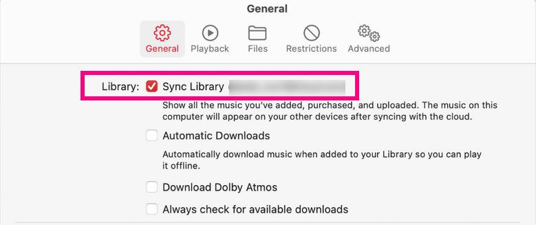 turn on Sync Library Mac | Play Spotify on HomePod