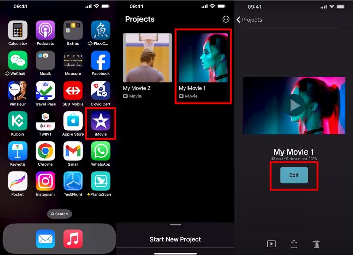 select iMovie | Add Spotify Music to iMovie