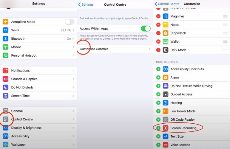 tap Customise Controls | Add Spotify Music to iMovie