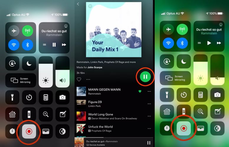 press Record | Add Spotify Music to iMovie