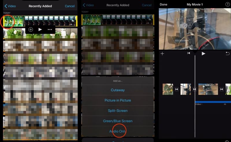 choose Audio Only | Add Spotify Music to iMovie
