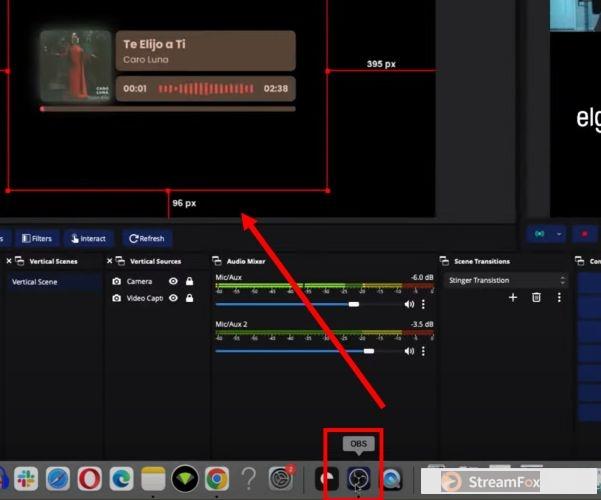 Amuse dashboard | Add Spotify to OBS