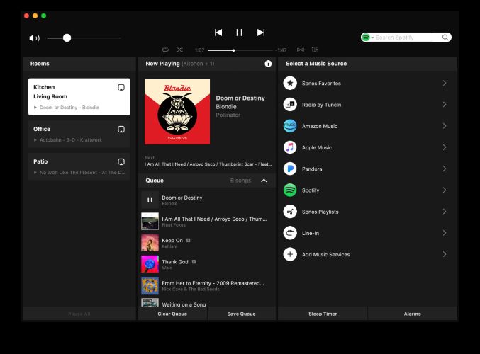 choose albums | Add Spotify to Sonos