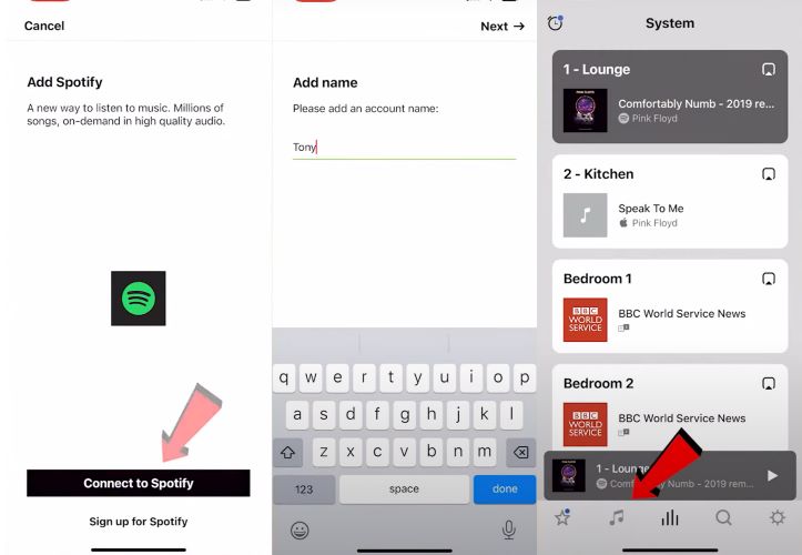 name Spotify account | Add Spotify to Sonos