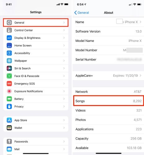 hit iPhone Storage | How Many Songs You Have on Apple Music