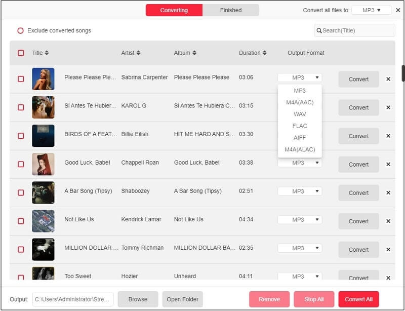 hit Convert All | Spotify Songs Greyed Out and Unavailable