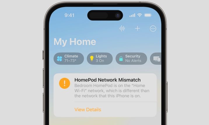 no internet or network warning | Play Spotify on HomePod
