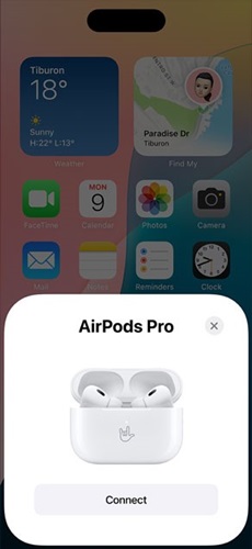 press Connect | Play Spotify with AirPods
