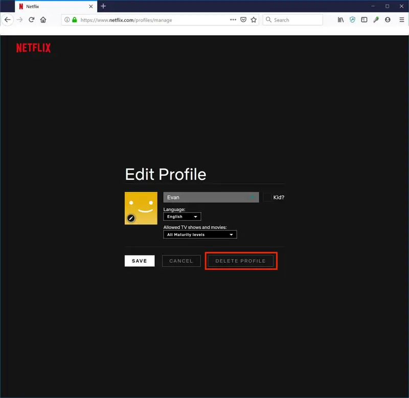 Delete Profile Web Browser | how to change profile picture on Netflix