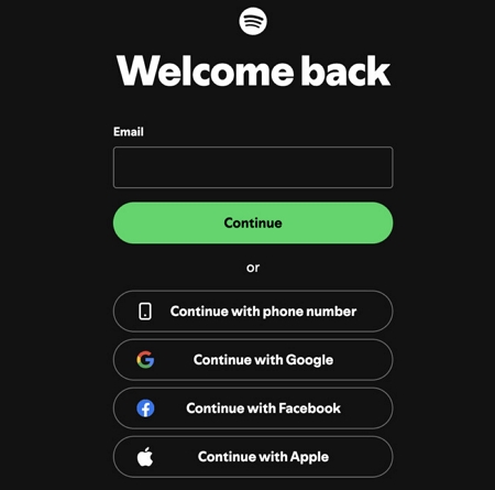 login Spotify