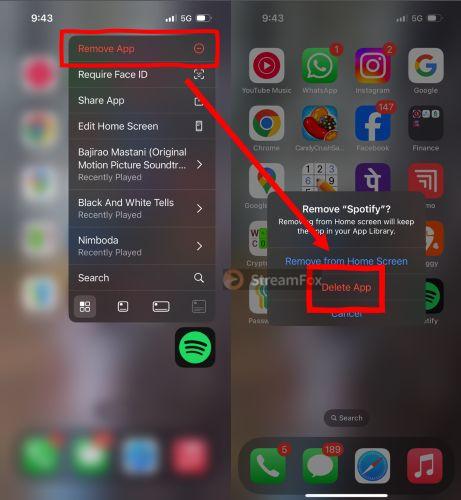 hit Uninstall | Add Friends on Spotify