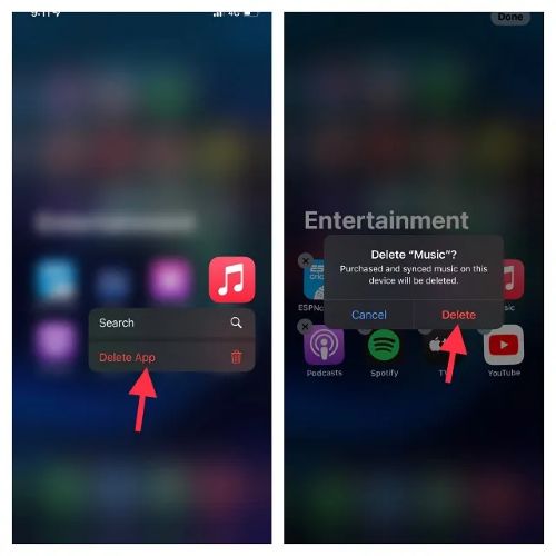uninstall Apple Music app | Recently Played on Apple Music