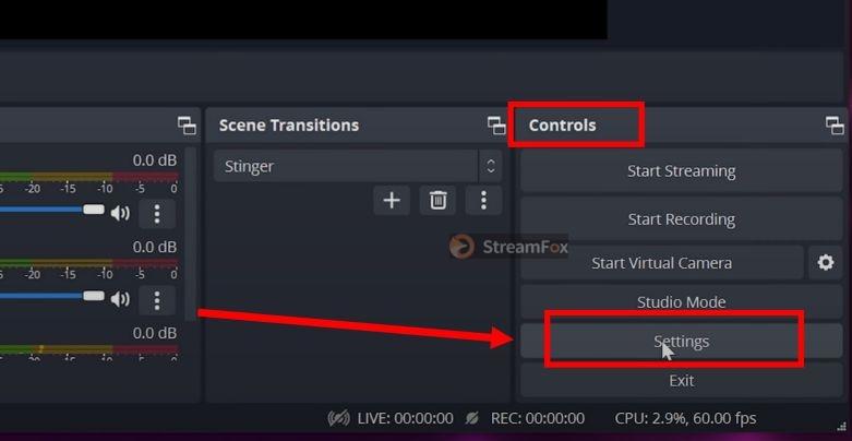 click Settings | Add Spotify to OBS
