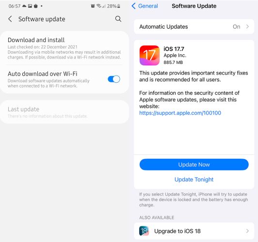 update Phone OS | Fix Spotify Black Screen
