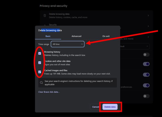 clear Spotify browser data | Fix Spotify Black Screen