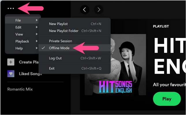 Offline Mode on | Fix Spotify Black Screen