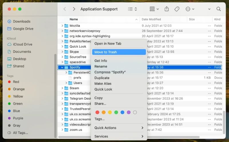 empty Trash | Fix Spotify Black Screen