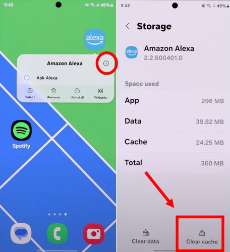 clear Spotify cache | Play Spotify on Amazon Echo
