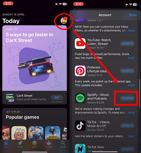 update Spotify iPhone | Spotify Search Not Working