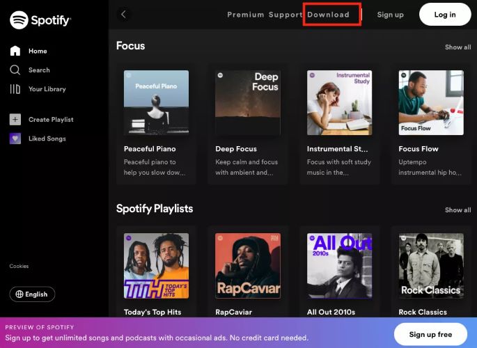 select Open | Spotify Search Not Working