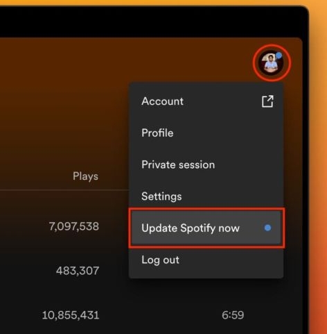 click Update Spotify Now | Spotify Keeps Logging Me Out