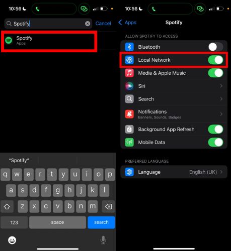 switched on Local Network | Spotify Local Files Not Syncing