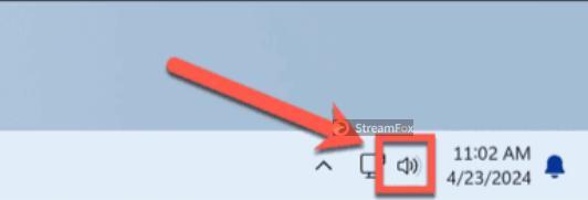 click volume icon | Spotify Playing but No Sound