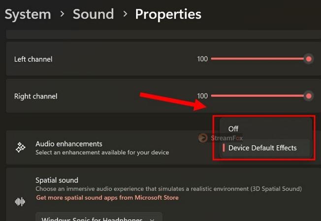 turn off Audio Enhancements | Spotify Playing but No Sound