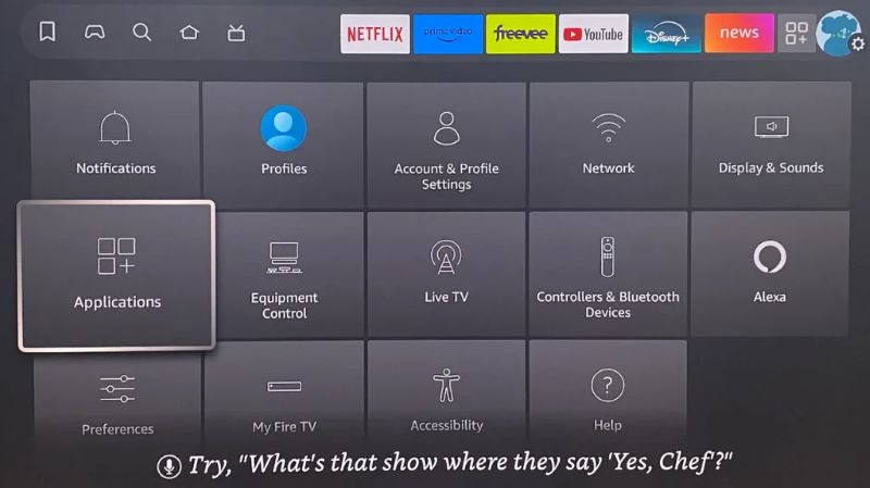 choose Applications | Play Spotify on Amazon Firestick TV