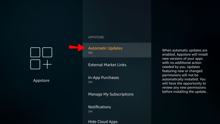 turn on Automatic Updates | Play Spotify on Amazon Firestick TV