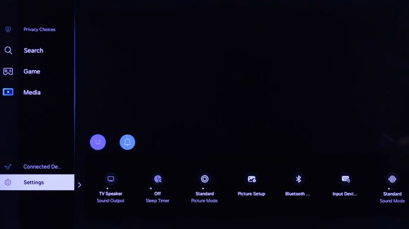 go to All Settings | Play Spotify on Samsung Smart TV