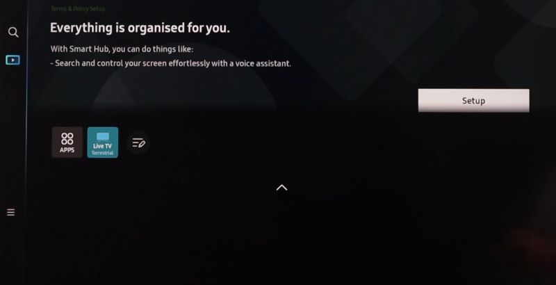 Terms and Conditions page | Play Spotify on Samsung Smart TV