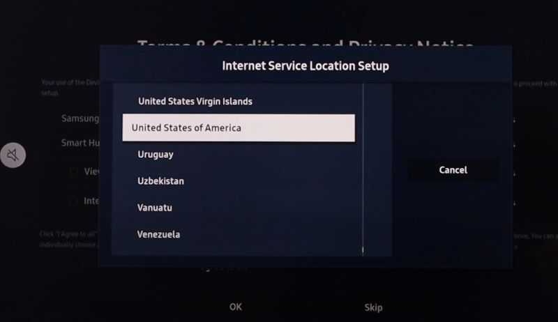 click OK | Play Spotify on Samsung Smart TV