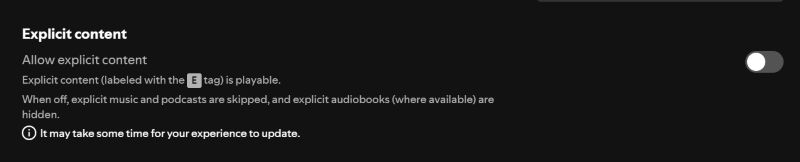 disabled Explicit Filter | Turn Off Explicit on Spotify