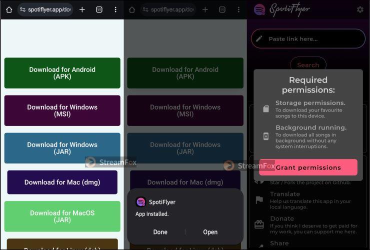 tap Grant permission | Extract Spotify Songs