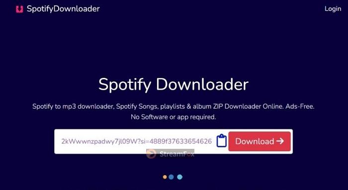 go to SpotifyDownloader site | Extract Spotify Songs