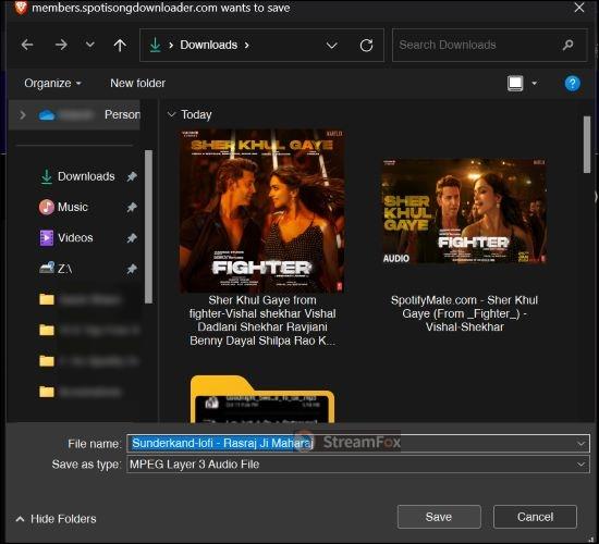 change recorded file name | Extract Spotify Songs