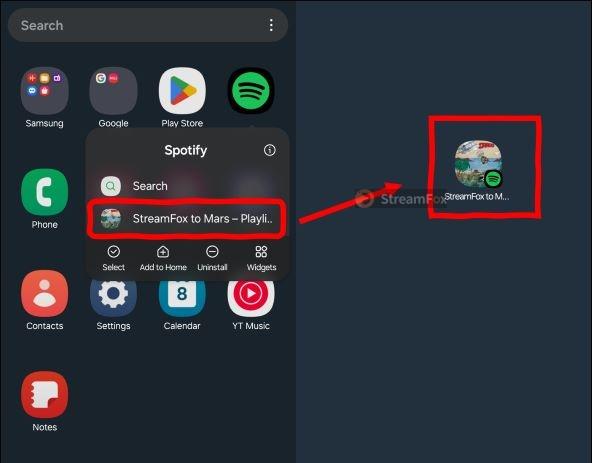 Spotify playlist in home screen | Pin a Playlist on Spotify