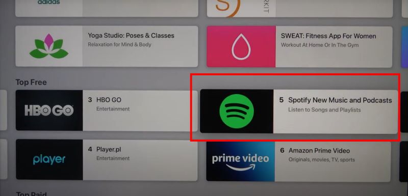 type Spotify | Play Spotify on Apple TV