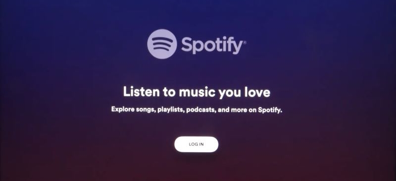 press Log in | Play Spotify on Apple TV