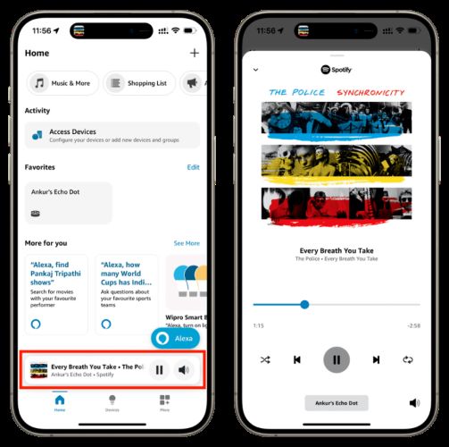 start playing songs | Play Spotify on Amazon Echo