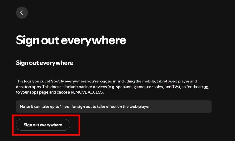 disconnect device | Log Out of All Devices on Spotify