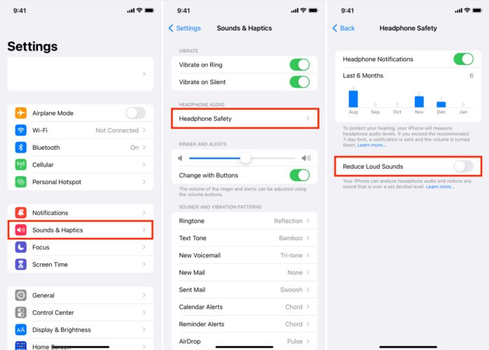Reduce Loud Sounds off | Make Apple Music Louder